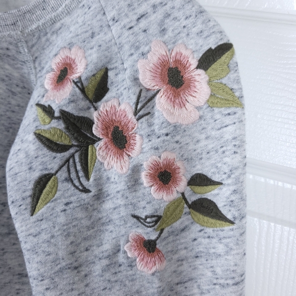 Abercrombie & Fitch Embroidered Floral Sweatshirt Dress - Picture 8 of 11